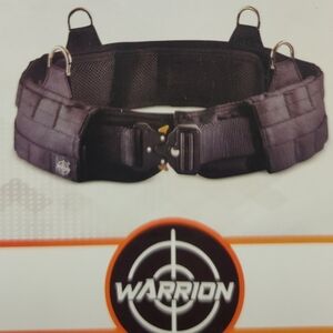 Warrion Tactical Battle Belt Molle Black 35-38 Large, Paintball Range Military